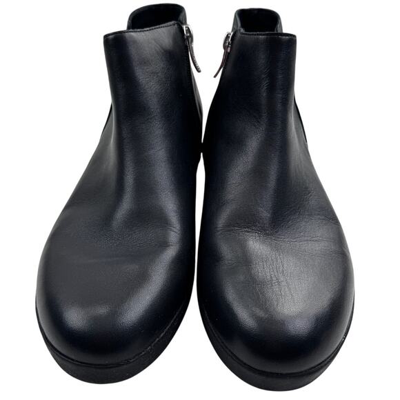FitFlop Sumi Black Leather Classic Chic Comfort Ankle Booties Women's Size 11 - Picture 2 of 9